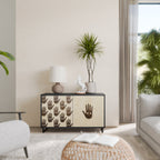 SEE MORE Aparador de 2 Portas em Acabamento Preto