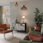 ASHEN ARIA 2-Door Sideboard in Black Finish