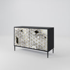 ASHEN ARIA 2-Door Sideboard in Black Finish