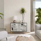 ASHEN ARIA 2-Door Sideboard in Black Finish