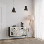 ASHEN ARIA 2-Door Sideboard in Black Finish