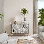 ASHEN ARIA 2-Door Sideboard in Black Finish