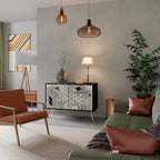 ASHEN ARIA 2-Door Sideboard in Black Finish