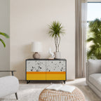 DYED BY ORANGE Aparador de 2 Portas em Acabamento Preto