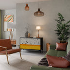 DYED BY ORANGE Aparador de 2 Portas em Acabamento Preto