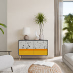 DYED BY ORANGE Aparador de 2 Portas em Acabamento Preto