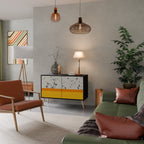 DYED BY ORANGE Aparador de 2 Portas em Acabamento Preto