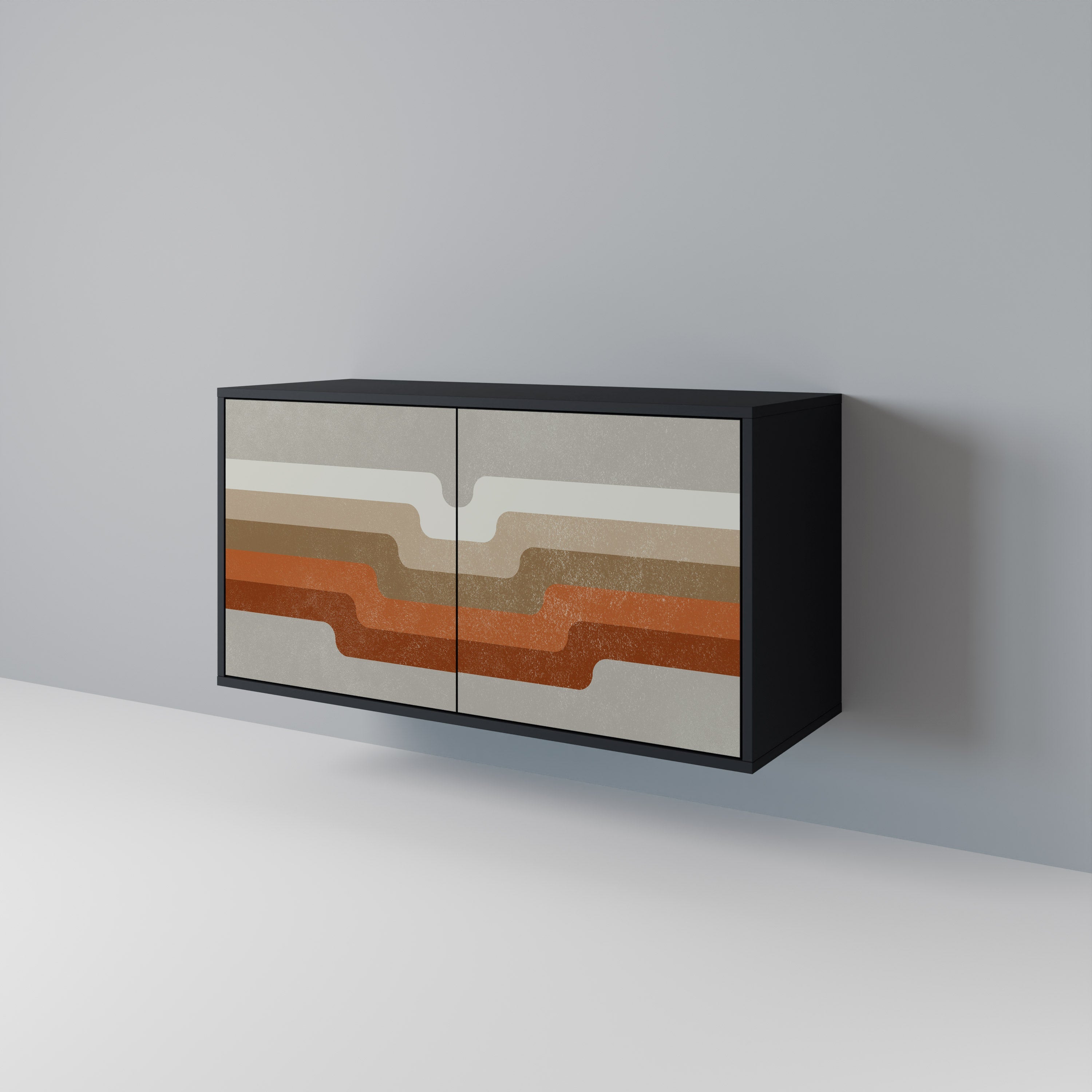 PECULIAR TRAIL 2-Door Sideboard in Black Finish