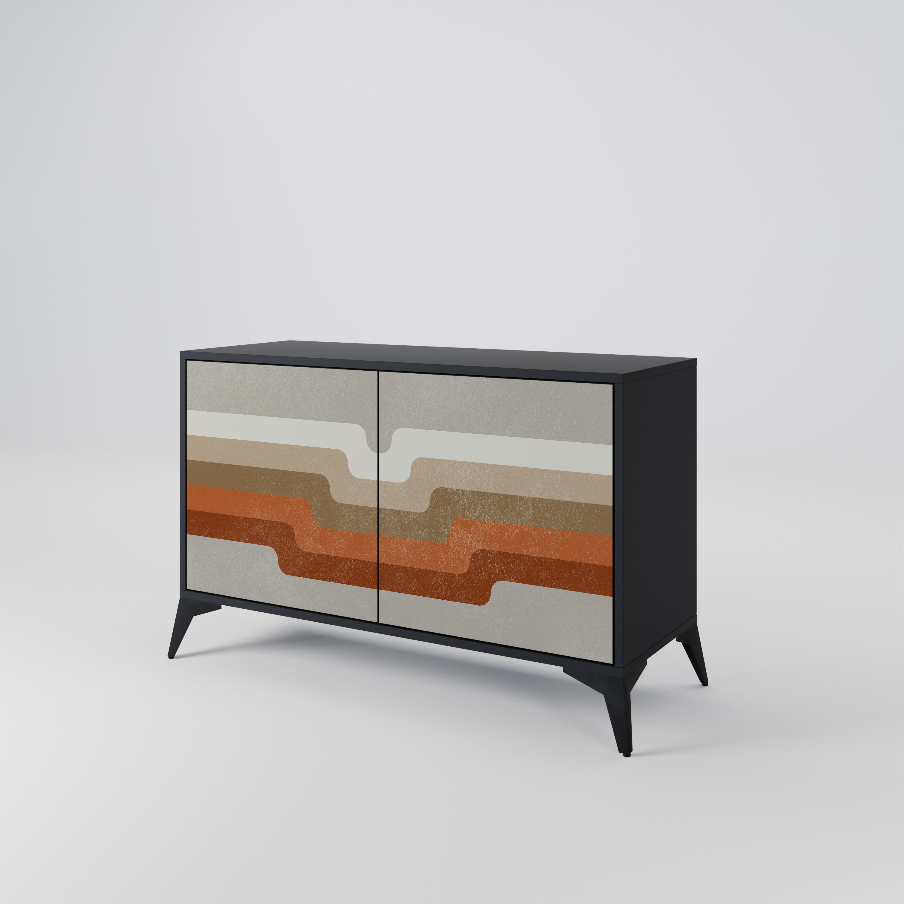 PECULIAR TRAIL 2-Door Sideboard in Black Finish