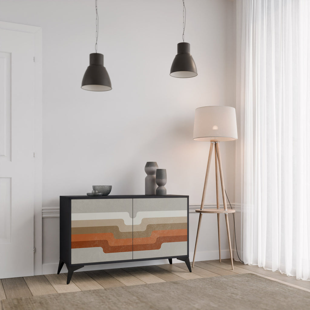 PECULIAR TRAIL 2-Door Sideboard in Black Finish