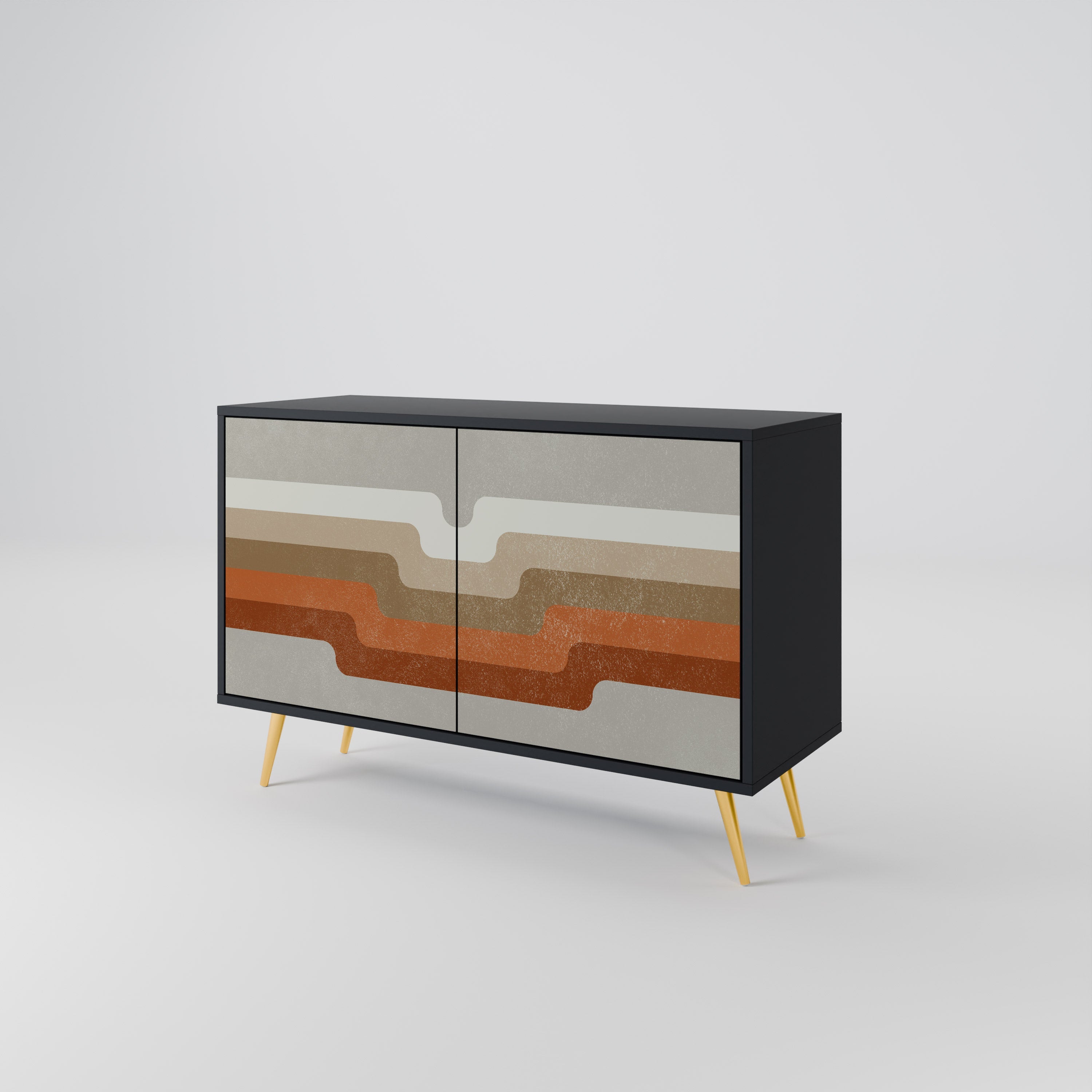 PECULIAR TRAIL 2-Door Sideboard in Black Finish