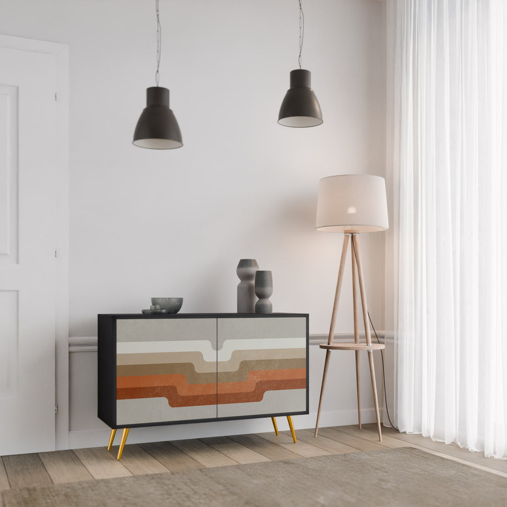 PECULIAR TRAIL 2-Door Sideboard in Black Finish