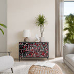 BROKEN LINES Aparador de 2 Portas em Acabamento Preto