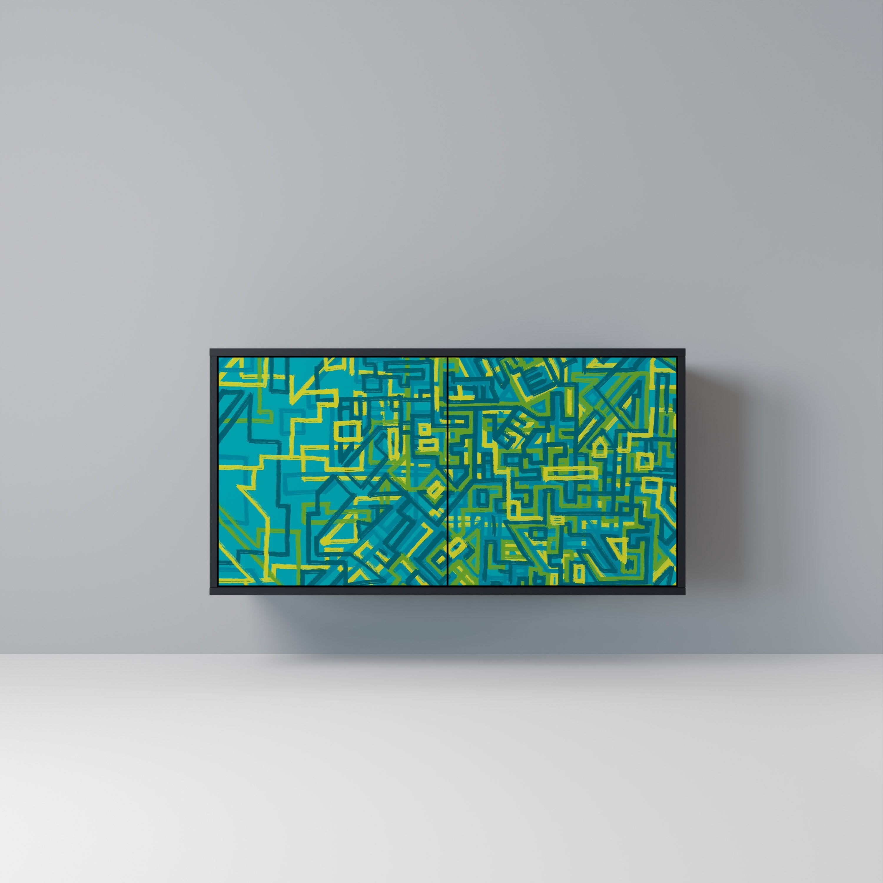 NOSTALGIC MEMORIES Aparador de 2 Portas em Acabamento Preto