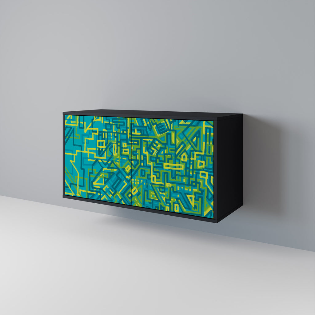 NOSTALGIC MEMORIES Aparador de 2 Portas em Acabamento Preto