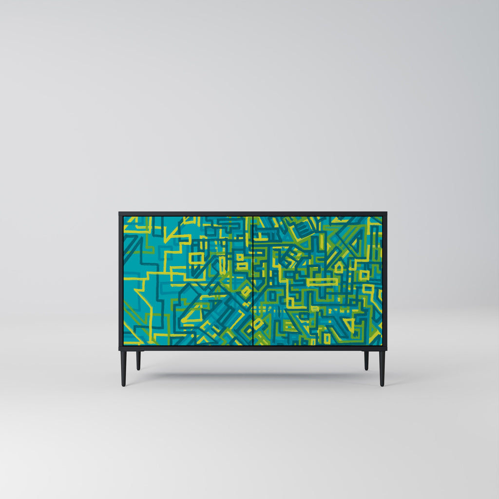 NOSTALGIC MEMORIES Aparador de 2 Portas em Acabamento Preto