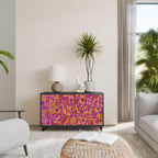 LOVELY MEMORIES Aparador de 2 Portas em Acabamento Preto