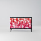 KALEIDOSCOPIC CUBISM 2-Door Sideboard in Black Finish