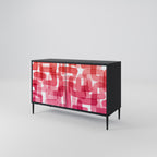 KALEIDOSCOPIC CUBISM 2-Door Sideboard in Black Finish
