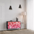 KALEIDOSCOPIC CUBISM 2-Door Sideboard in Black Finish