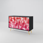 KALEIDOSCOPIC CUBISM 2-Door Sideboard in Black Finish