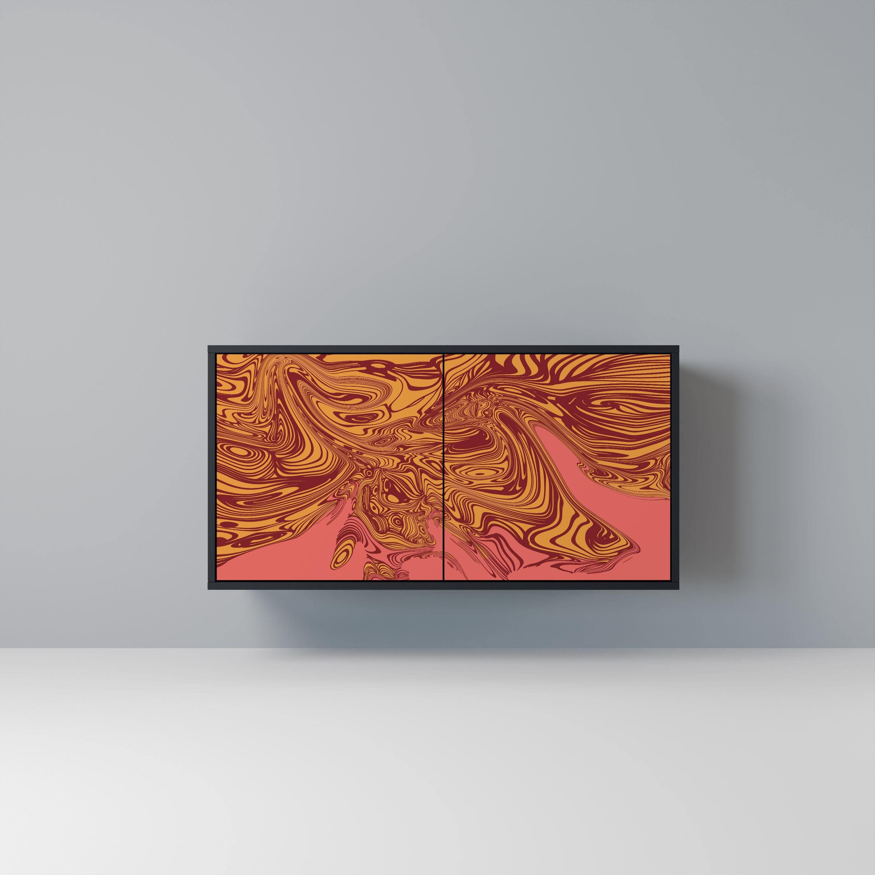 FLOATING THOUGHTS Aparador de 2 Portas em Acabamento Preto