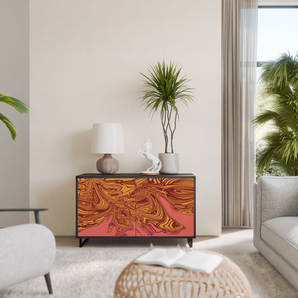 FLOATING THOUGHTS Aparador de 2 Portas em Acabamento Preto