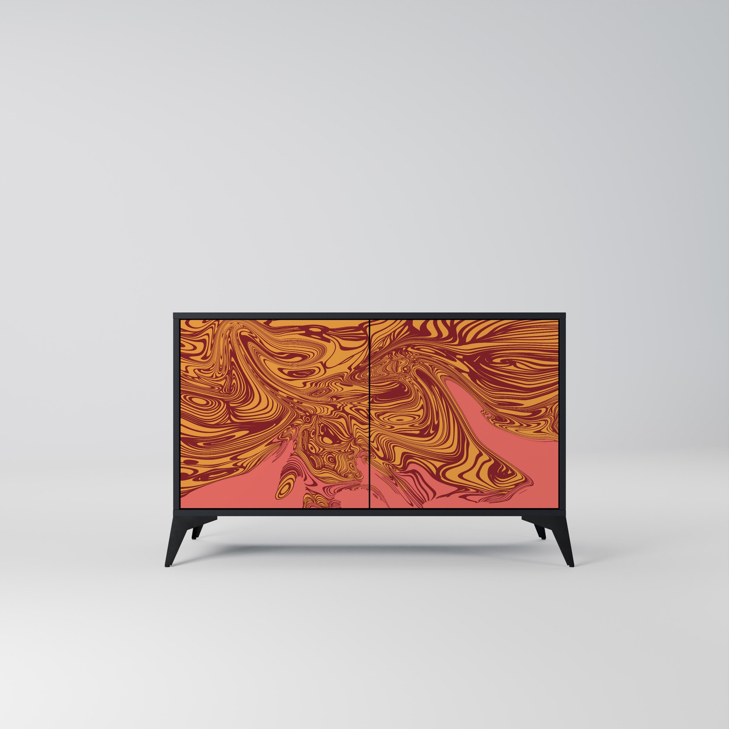 FLOATING THOUGHTS Aparador de 2 Portas em Acabamento Preto