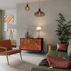 FLOATING THOUGHTS Aparador de 2 Portas em Acabamento Preto