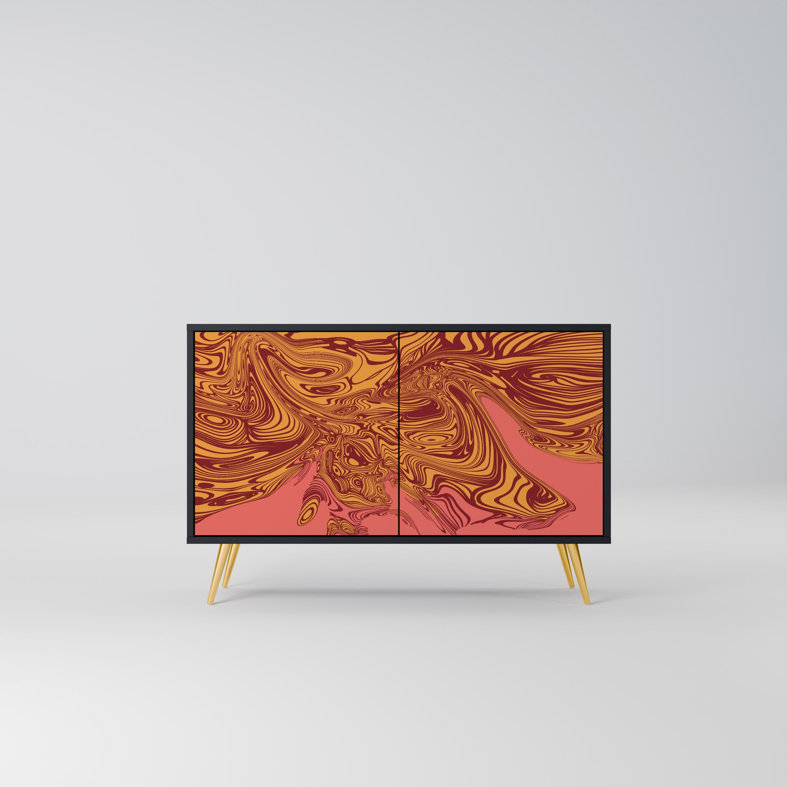 FLOATING THOUGHTS Aparador de 2 Portas em Acabamento Preto