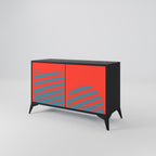 RISING GEOMETRY STARS 2-Door Sideboard in Black Finish