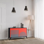 RISING GEOMETRY STARS 2-Door Sideboard in Black Finish