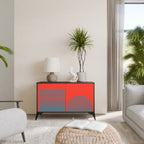 RISING GEOMETRY STARS 2-Door Sideboard in Black Finish