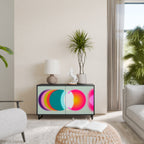 SYMPHONY OF COLORS Aparador de 2 Portas em Acabamento Preto