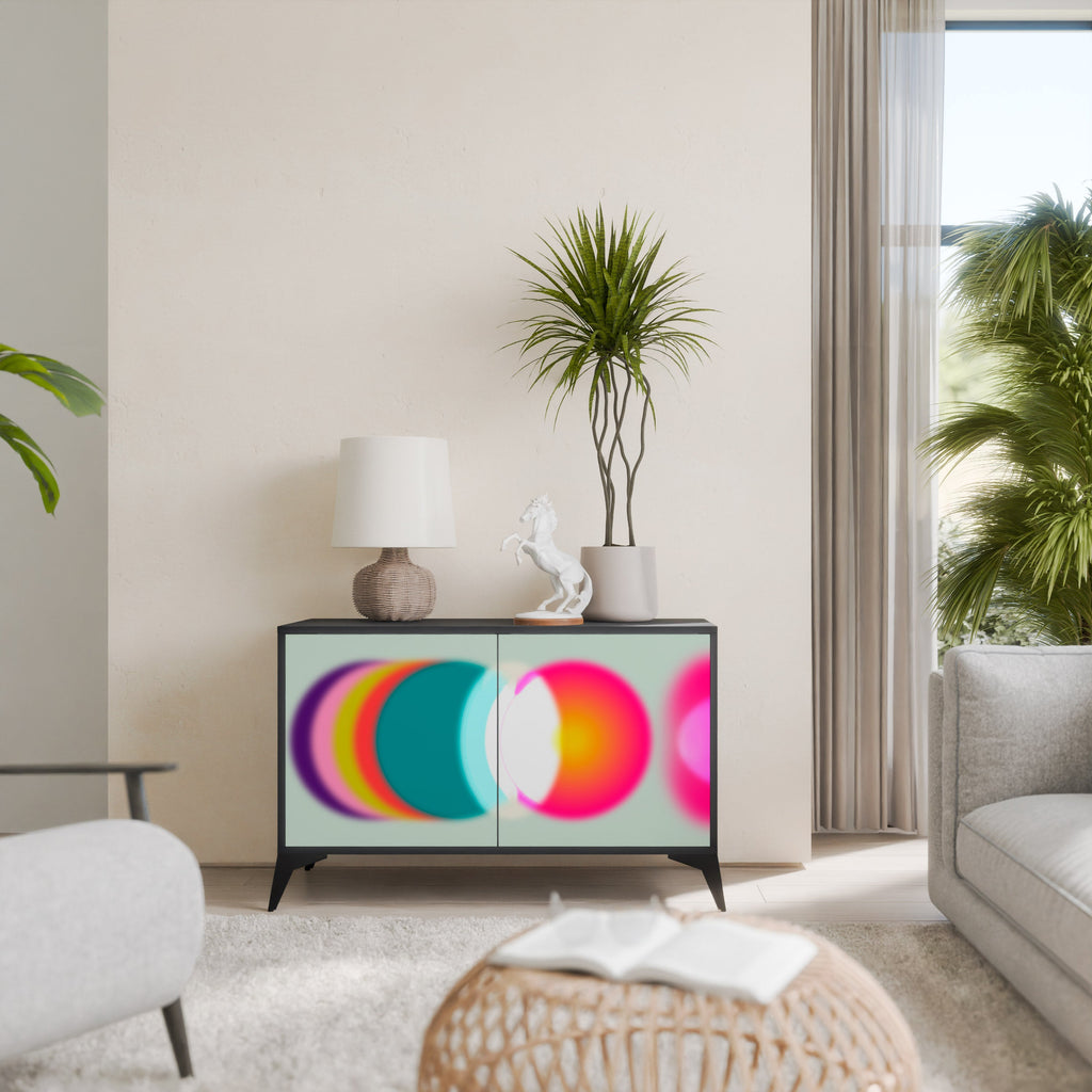 SYMPHONY OF COLORS Aparador de 2 Portas em Acabamento Preto