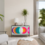 SYMPHONY OF COLORS Aparador de 2 Portas em Acabamento Preto