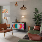 SYMPHONY OF COLORS Aparador de 2 Portas em Acabamento Preto