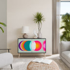 SYMPHONY OF COLORS Aparador de 2 Portas em Acabamento Preto