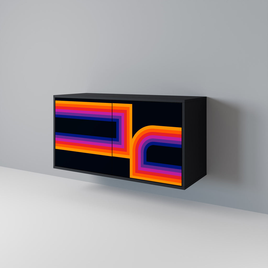 BLINDED BY THE LIGHTS 2-Door Sideboard in Black Finish