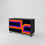 BLINDED BY THE LIGHTS 2-Door Sideboard in Black Finish