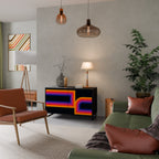 BLINDED BY THE LIGHTS 2-Door Sideboard in Black Finish