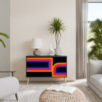 BLINDED BY THE LIGHTS 2-Door Sideboard in Black Finish