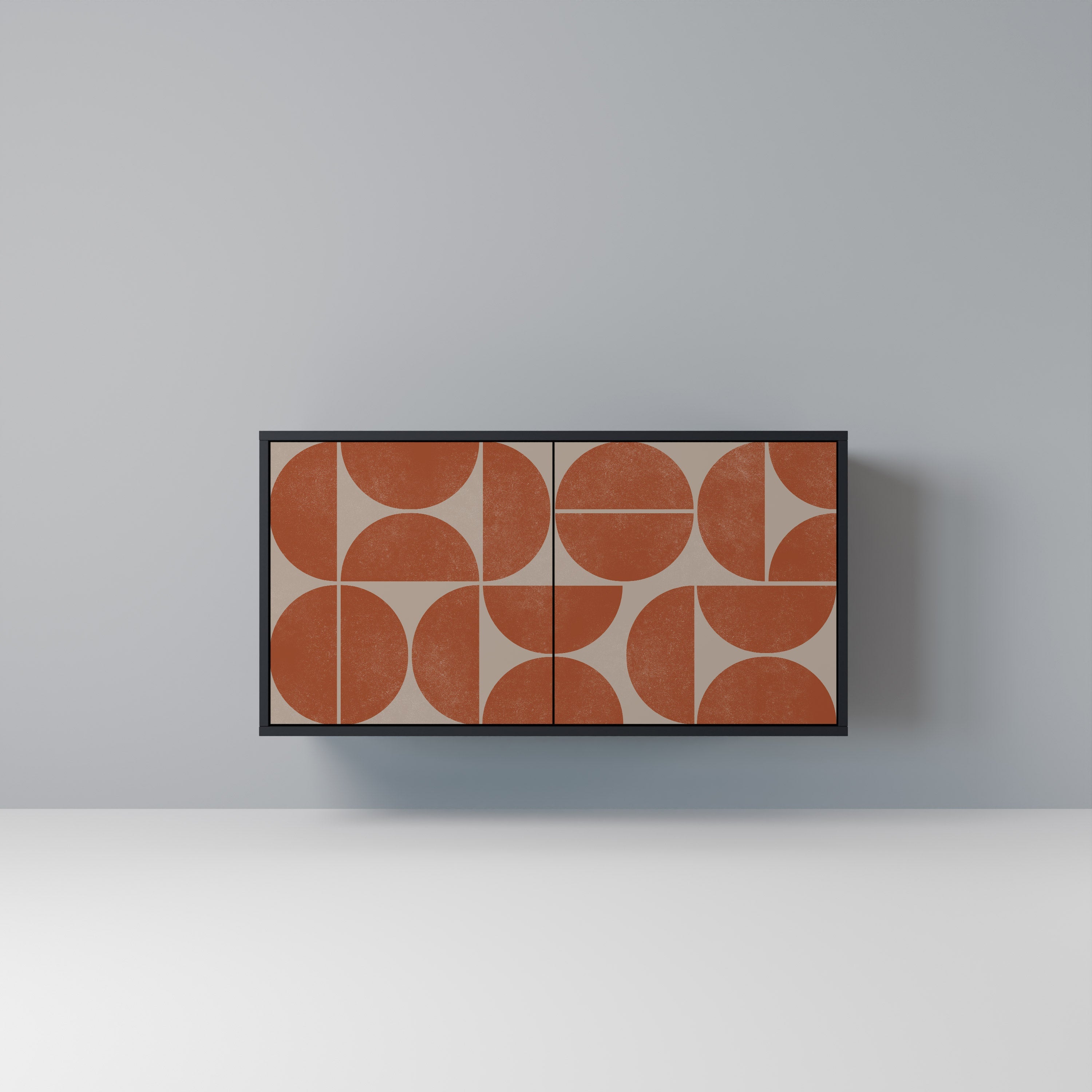 REPETITION COMPULSION Aparador de 2 Portas em Acabamento Preto