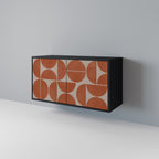 REPETITION COMPULSION Aparador de 2 Portas em Acabamento Preto