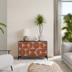 REPETITION COMPULSION Aparador de 2 Portas em Acabamento Preto