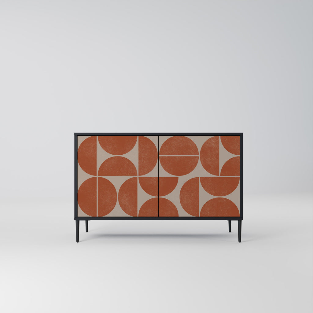 REPETITION COMPULSION Aparador de 2 Portas em Acabamento Preto