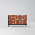 REPETITION COMPULSION Aparador de 2 Portas em Acabamento Preto