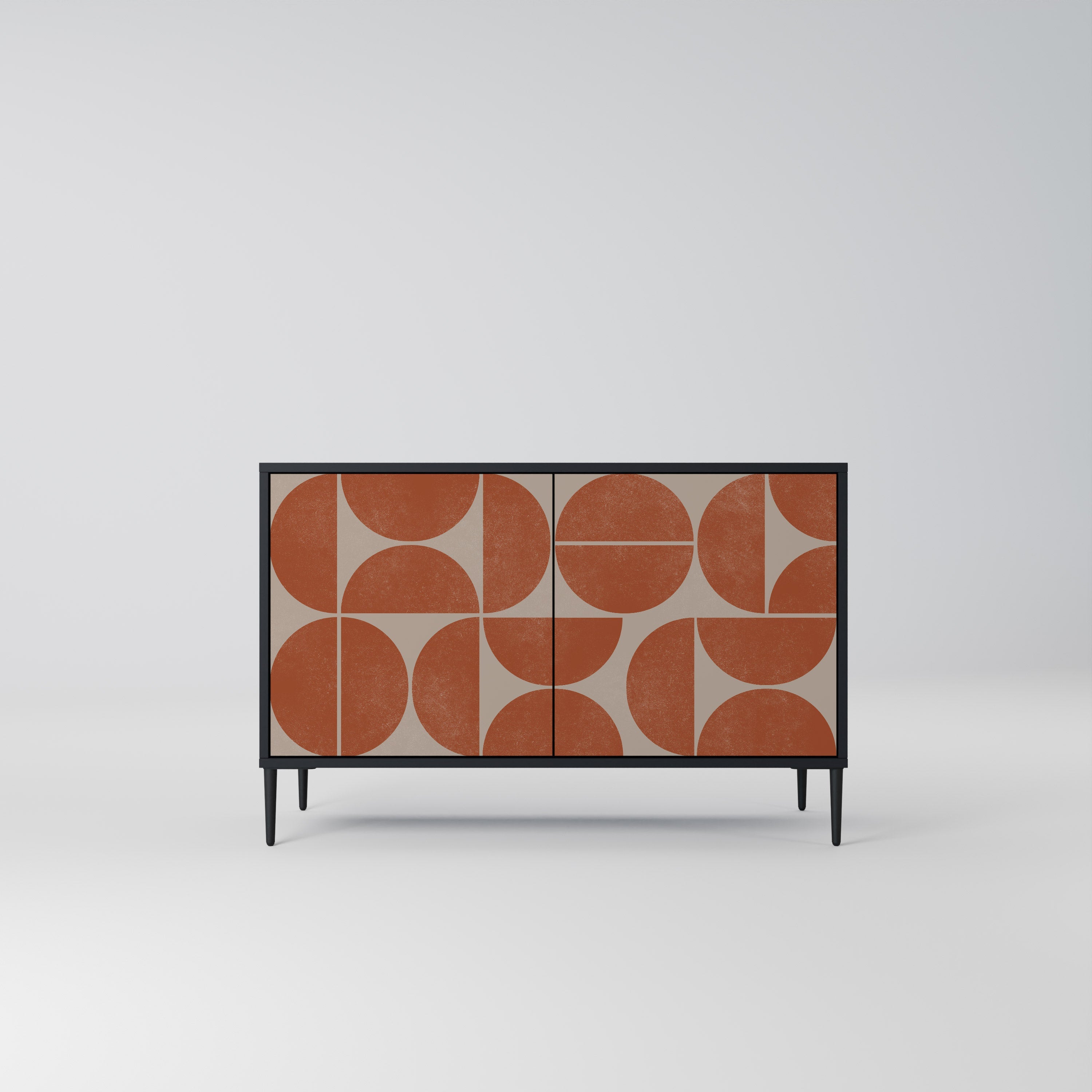 REPETITION COMPULSION Aparador de 2 Portas em Acabamento Preto