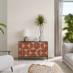 REPETITION COMPULSION Aparador de 2 Portas em Acabamento Preto