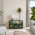 VIRGIN FOREST WITH SUNSET Aparador de 2 Portas em Acabamento Preto